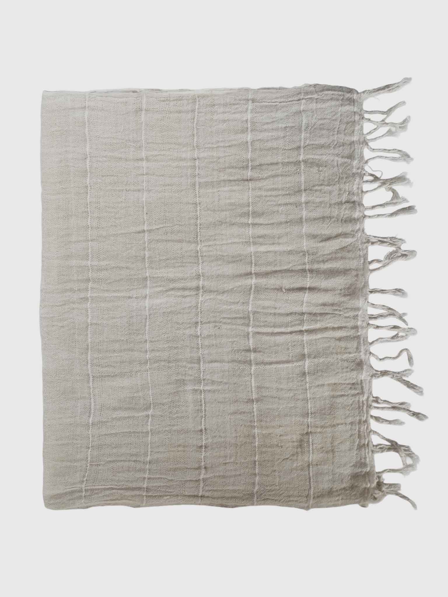 COTTON GAUZE SCARF OFF WHITE
