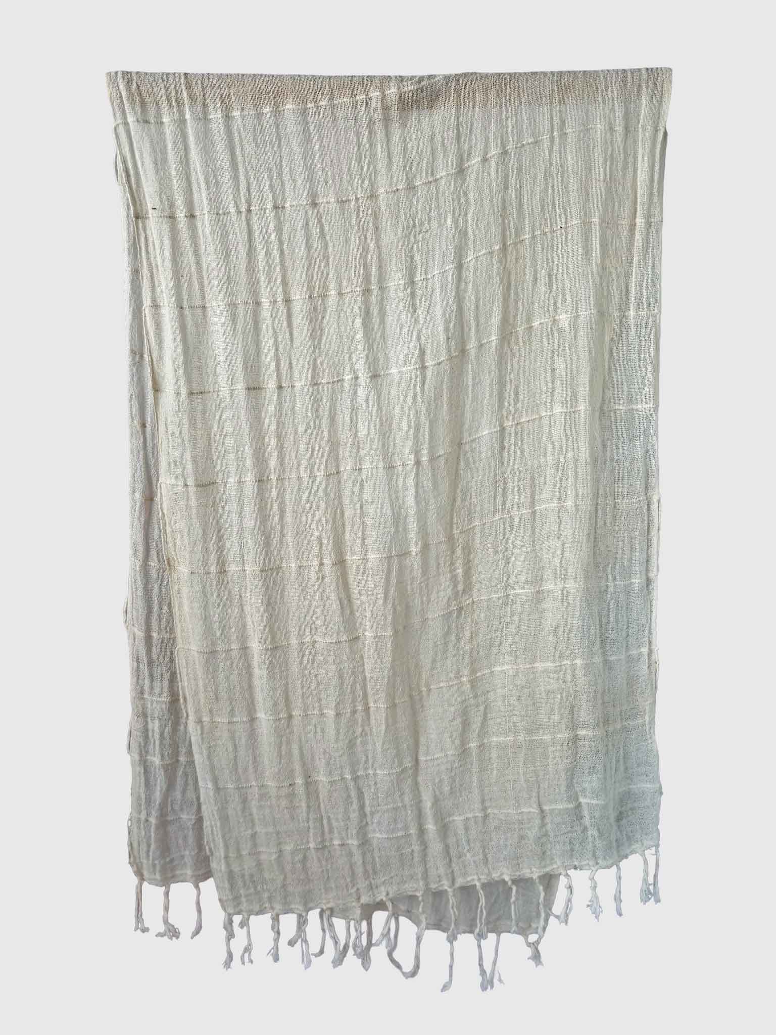 COTTON GAUZE SCARF OFF WHITE