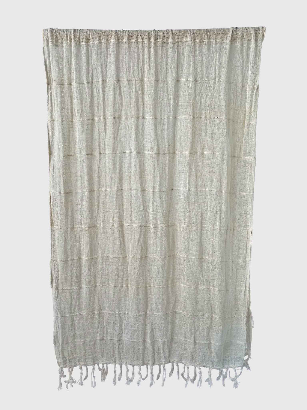 COTTON GAUZE SCARF OFF WHITE