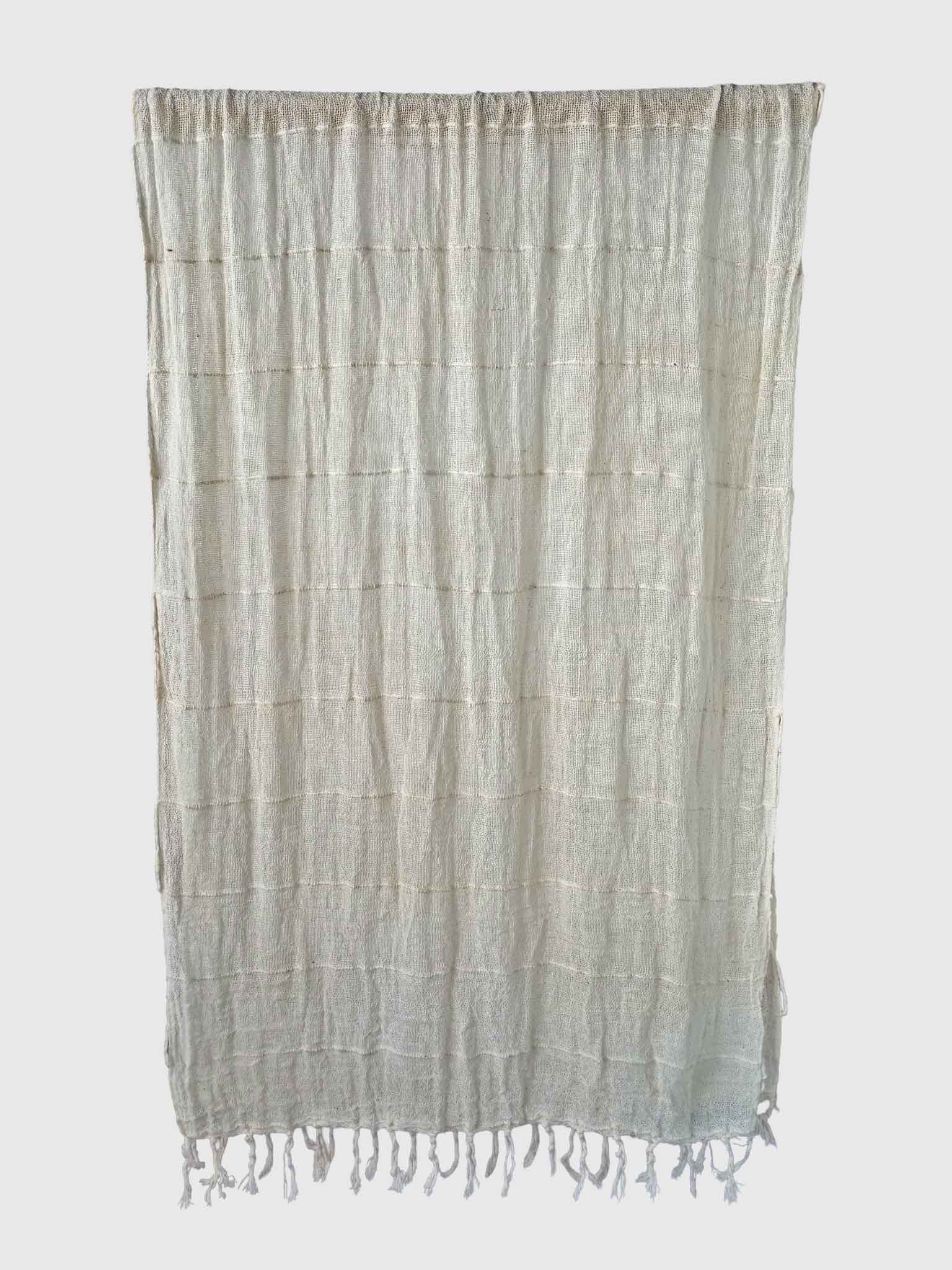 COTTON GAUZE SCARF OFF WHITE
