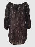 BLOUSE GHIBLI BATIK BUBBLES BLACK