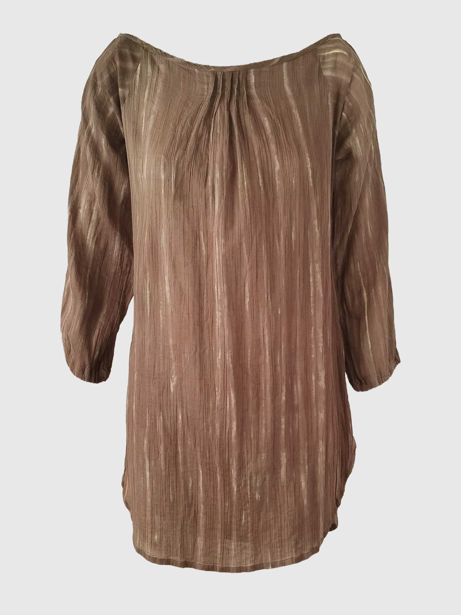 BLOUSE GHIBLI TIE-DYE BROWN
