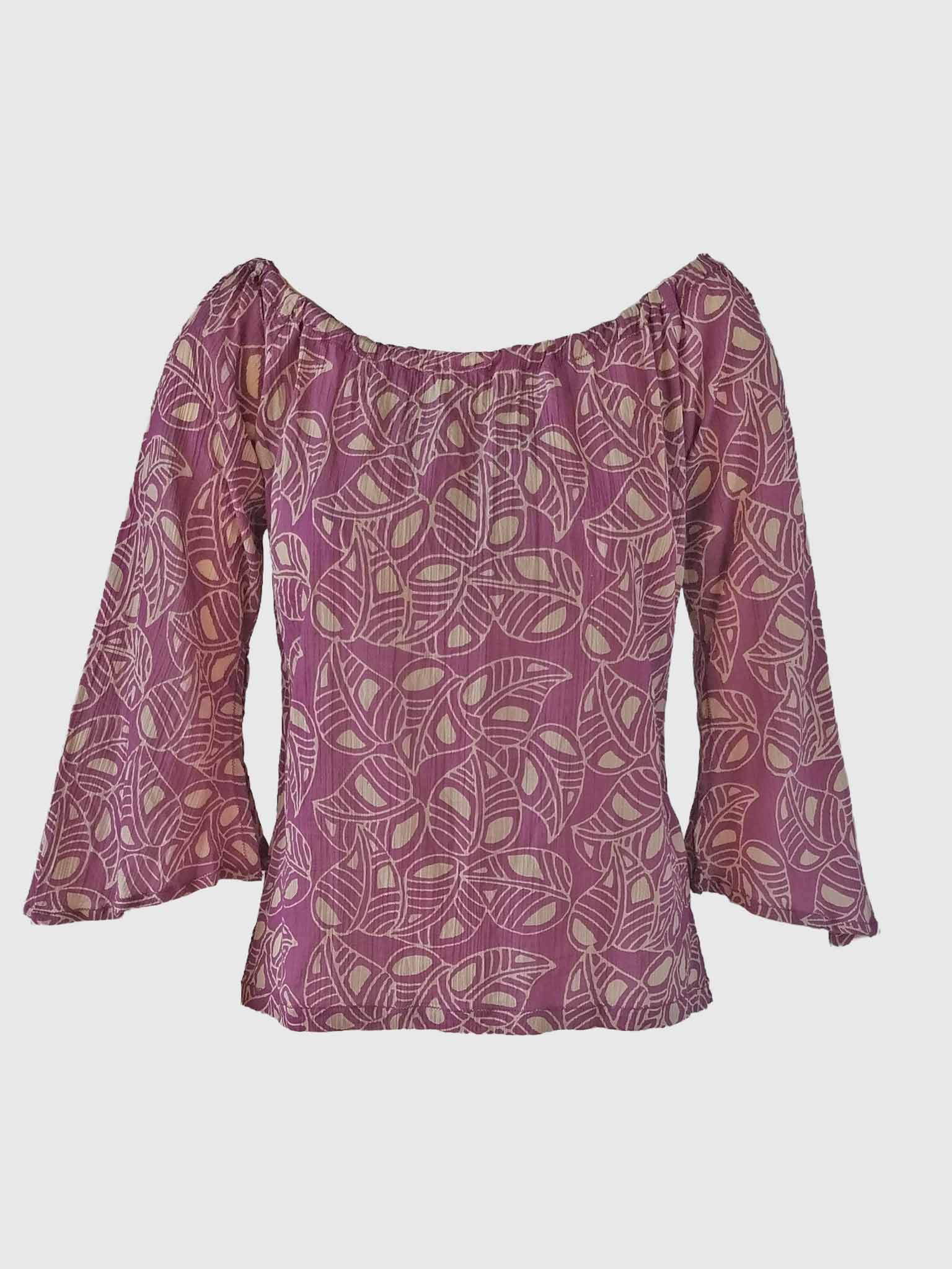 BLOUSE IBIZA BATIK FOLIA CYCLAMEN