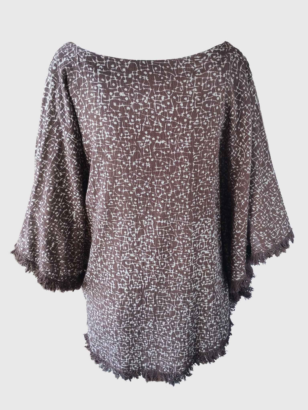 BLOUSE PALENQUE BATIK ABSTRACT BROWN