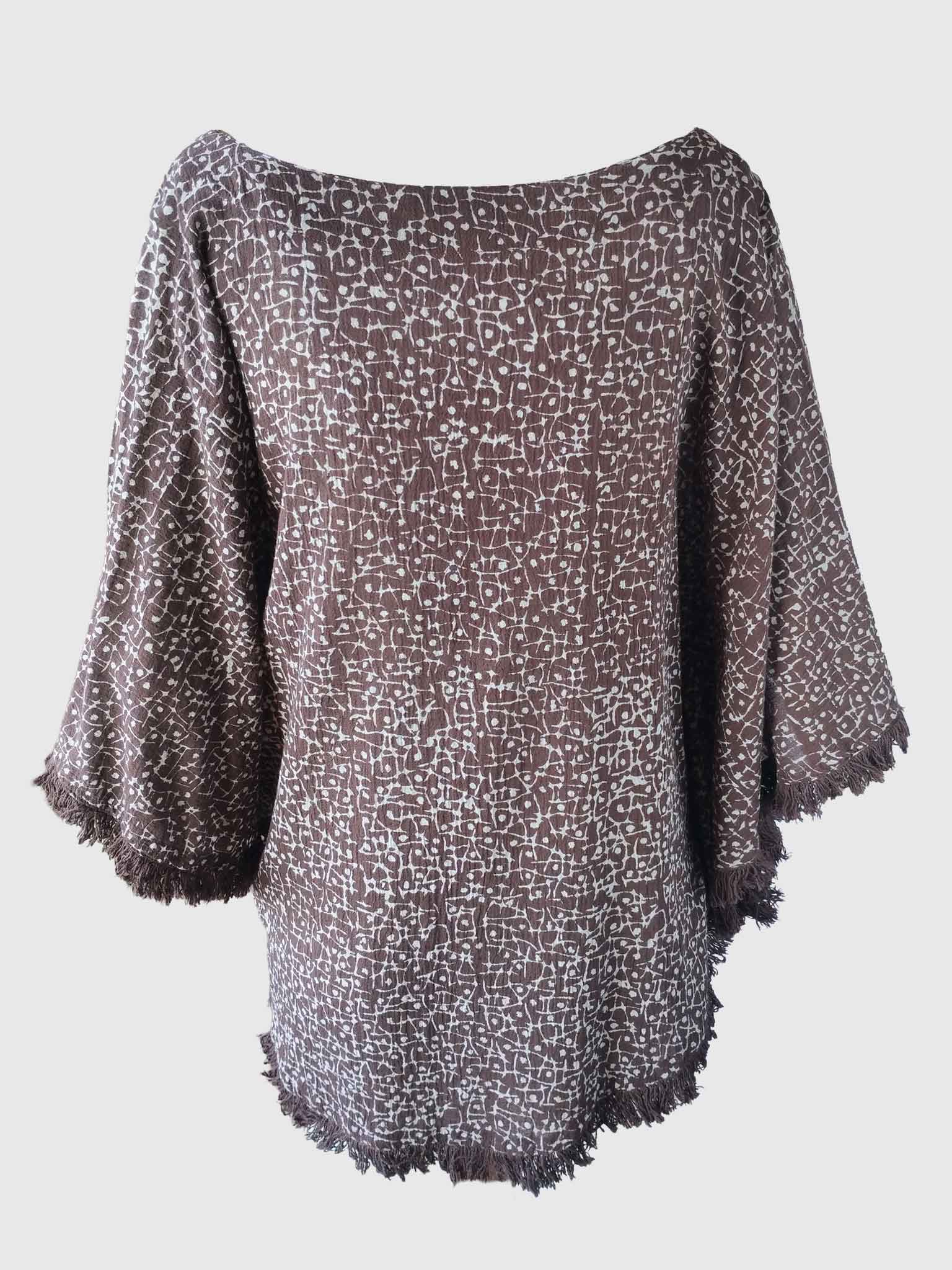 BLOUSE PALENQUE BATIK ABSTRACT BROWN