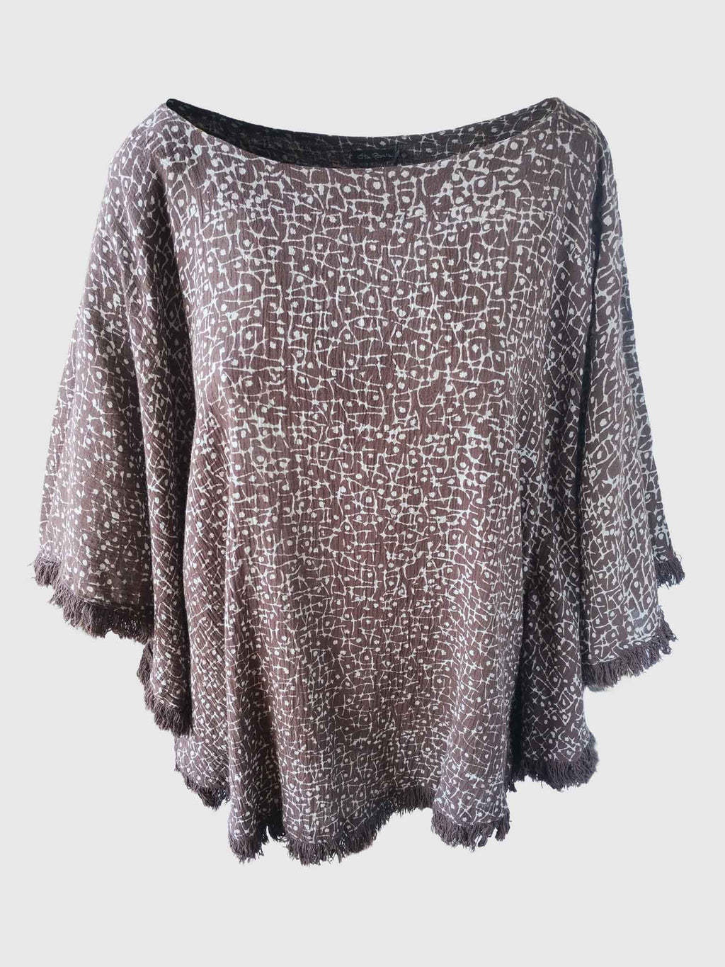 BLOUSE PALENQUE BATIK ABSTRACT BROWN