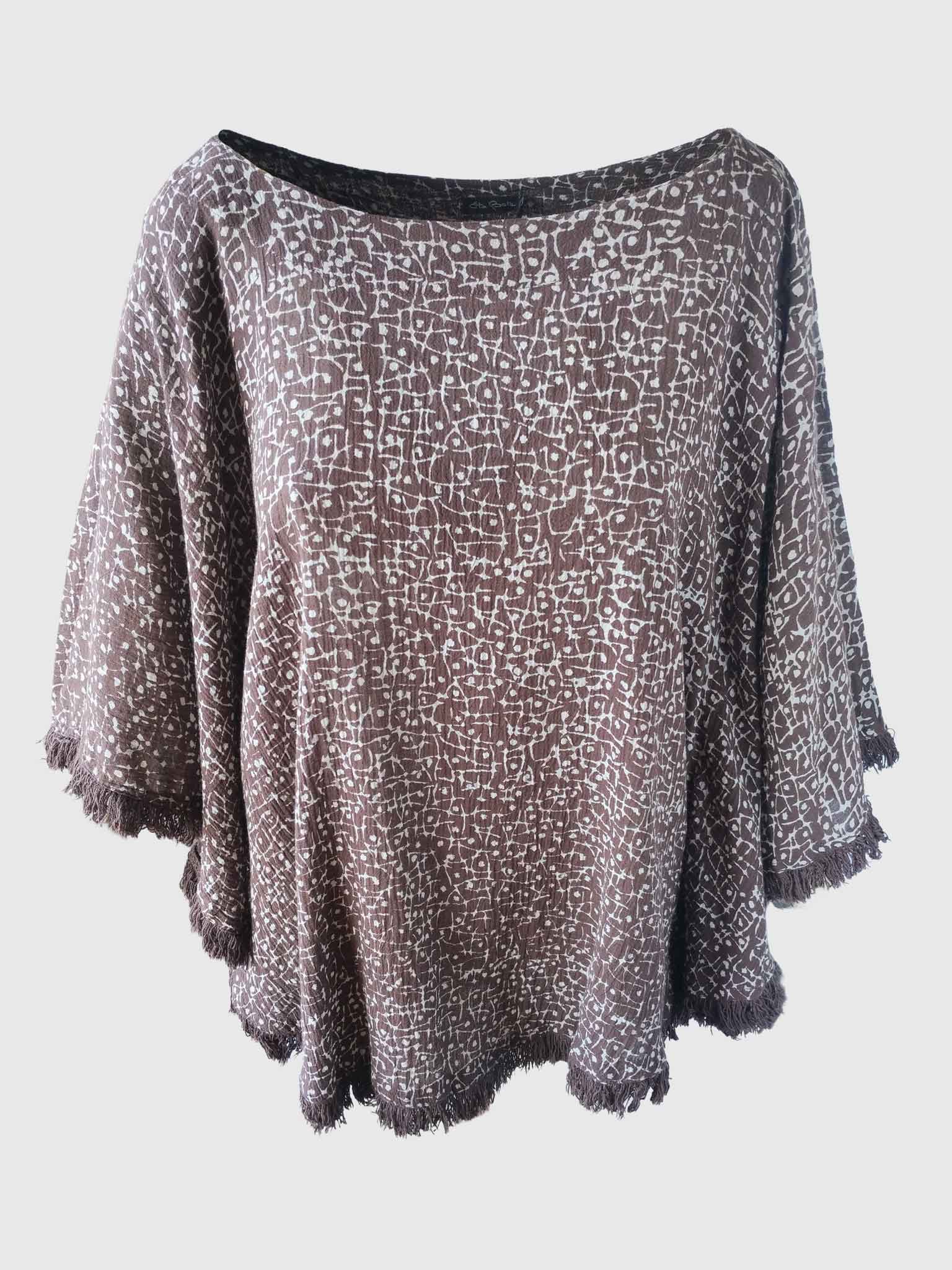 BLOUSE PALENQUE BATIK ABSTRACT BROWN