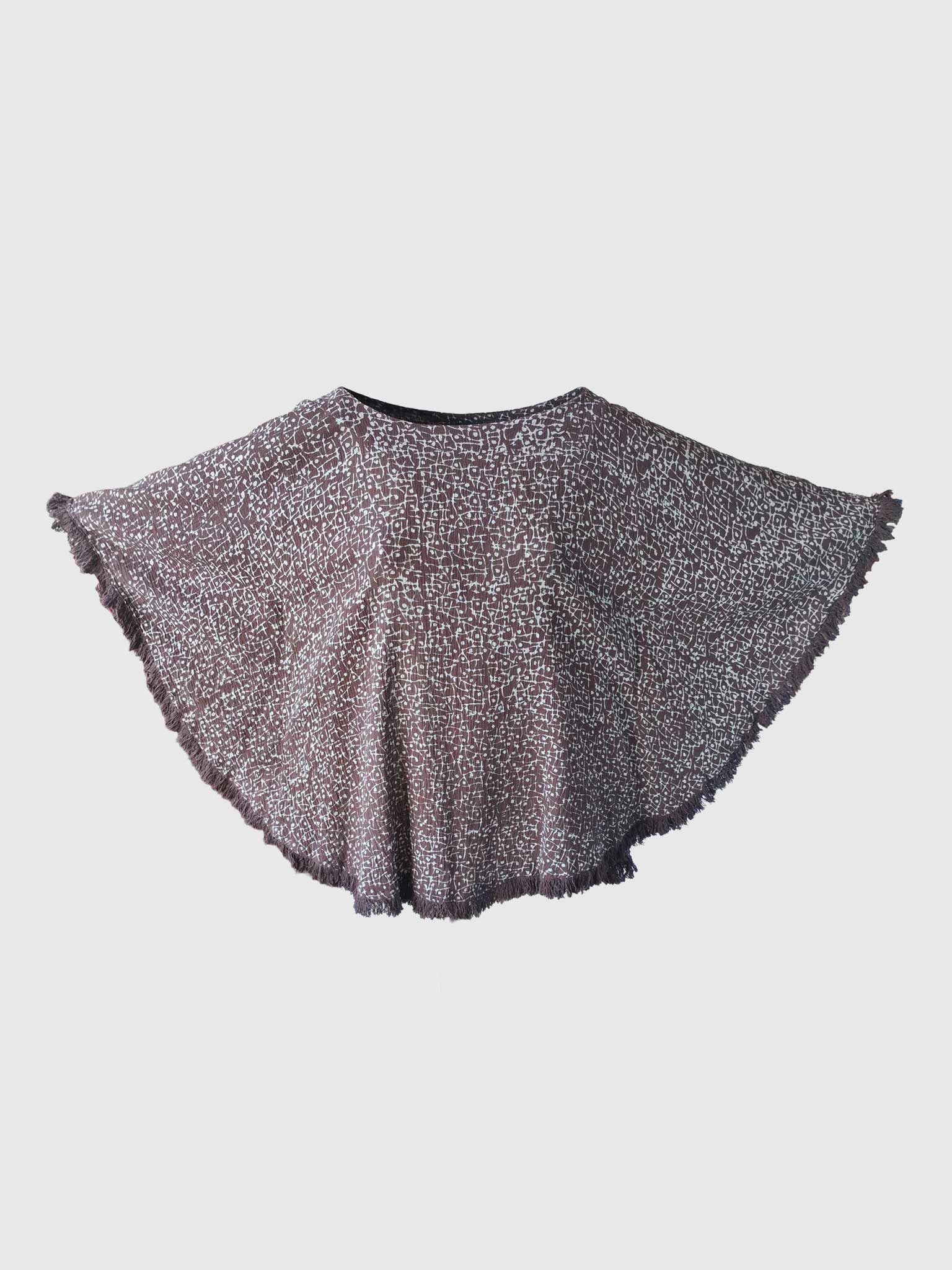 BLOUSE PALENQUE BATIK ABSTRACT BROWN