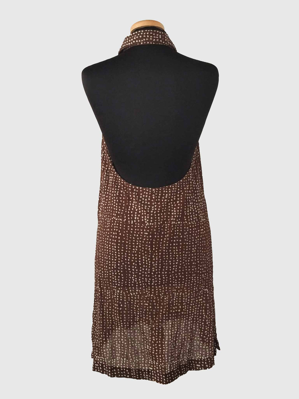 DRESS CAMICIA BATIK PIED-DE-POULE BROWN