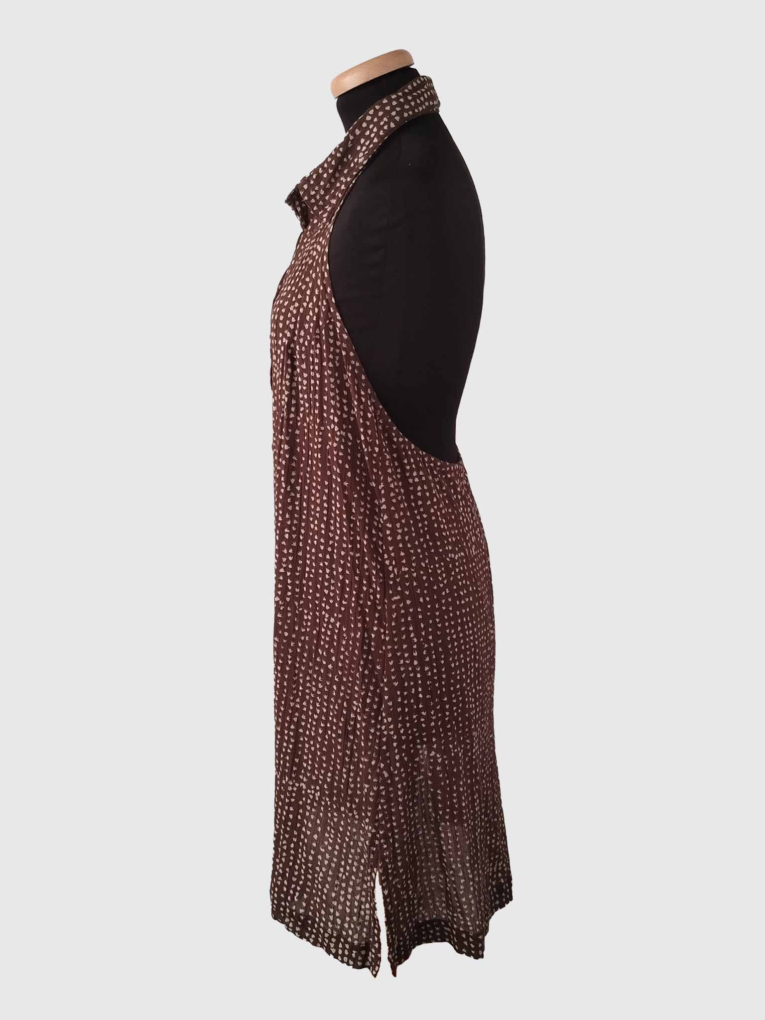 DRESS CAMICIA BATIK PIED-DE-POULE BROWN
