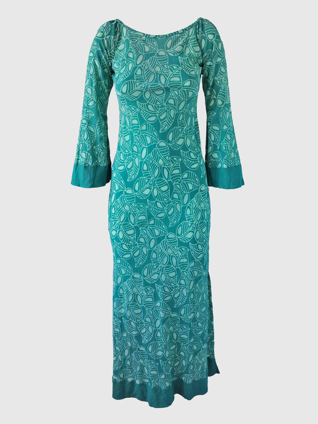 LONG DRESS BAHIA BATIK FOLIA CARIBE GREEN