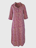 LONG DRESS CHEMISIER BATIK FOLIA CYCLAMEN
