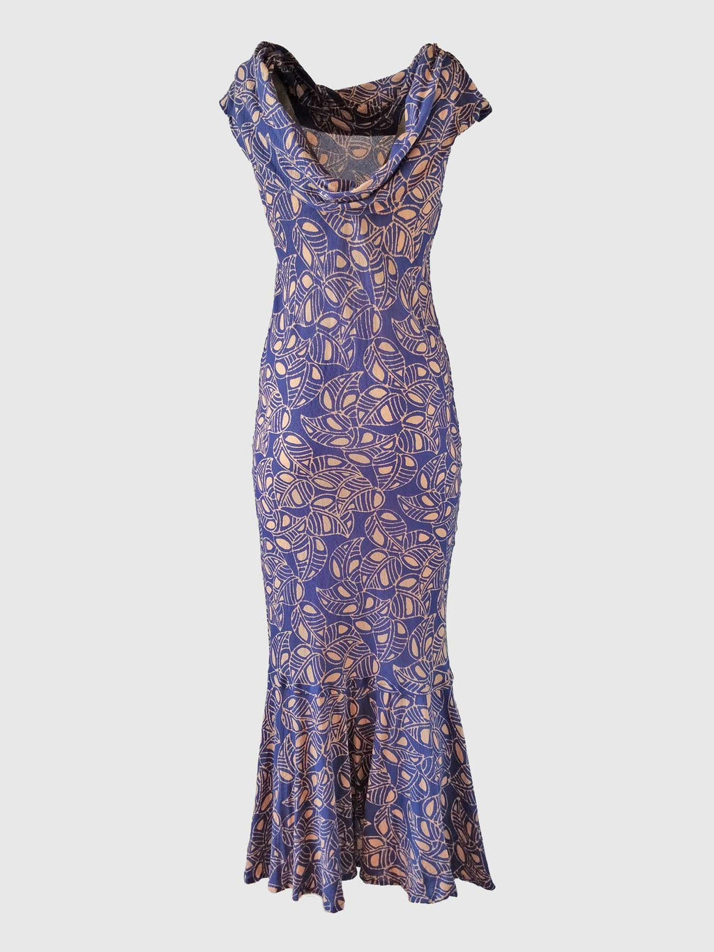 LONG DRESS GRETA BATIK FOLIA DEEP VIOLET