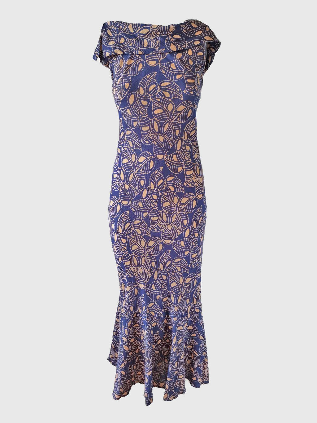 LONG DRESS GRETA BATIK FOLIA DEEP VIOLET