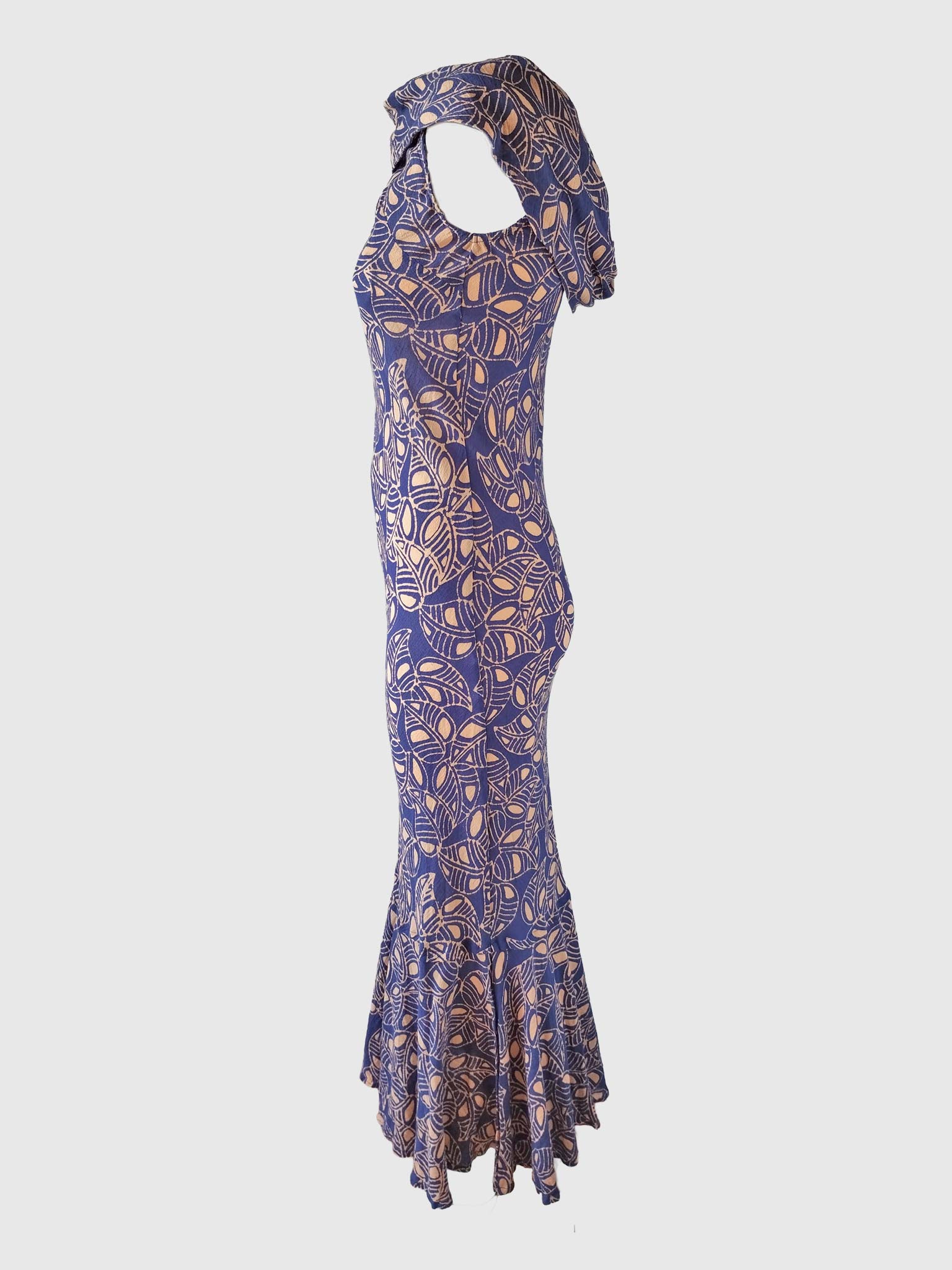 LONG DRESS GRETA BATIK FOLIA DEEP VIOLET