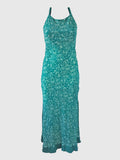 LONG DRESS ISABELLE BATIK FLORES CARIBE GREEN