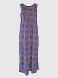 LONG DRESS RAY BATIK FLAMES DEEP VIOLET