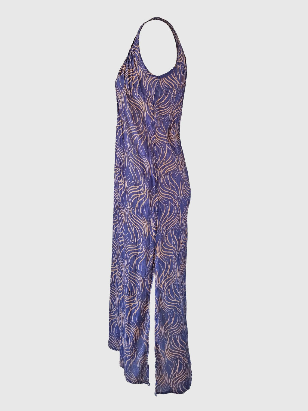 LONG DRESS RAY BATIK FLAMES DEEP VIOLET