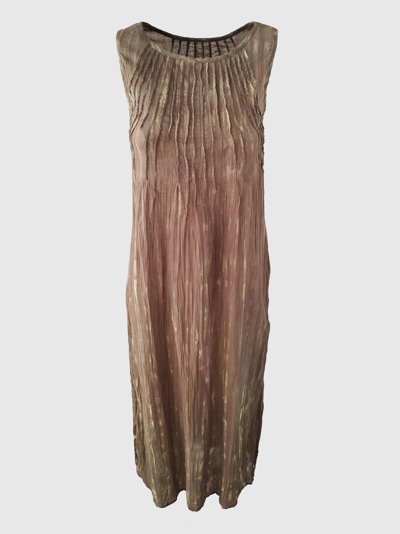 LONG DRESS RAY TIE-DYE BROWN