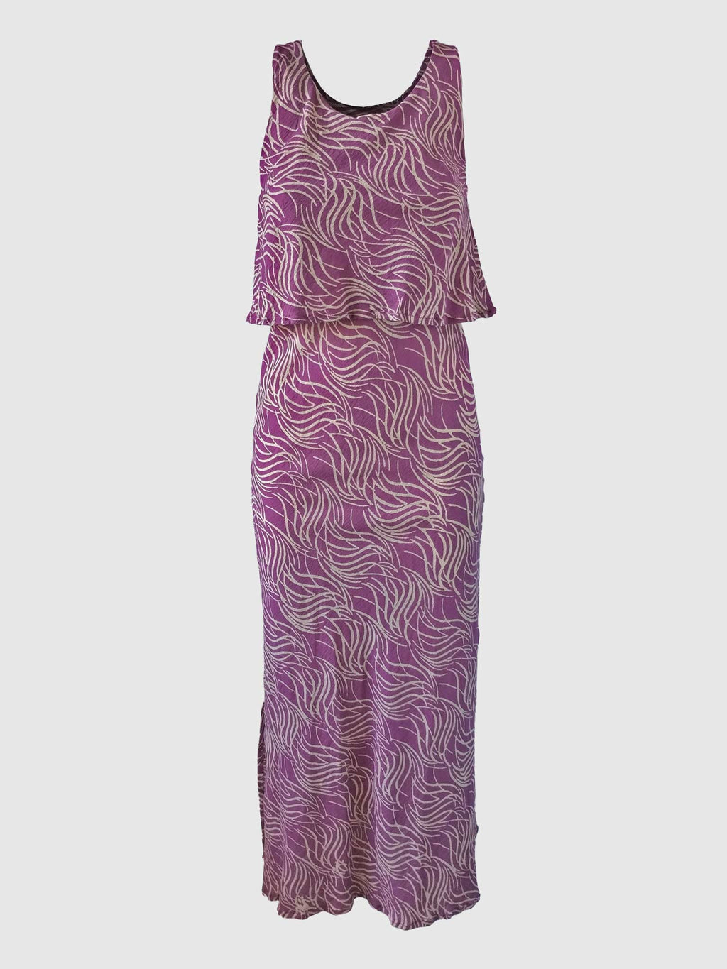 LONG DRESS TWINS BATIK FLAMES CYCLAMEN