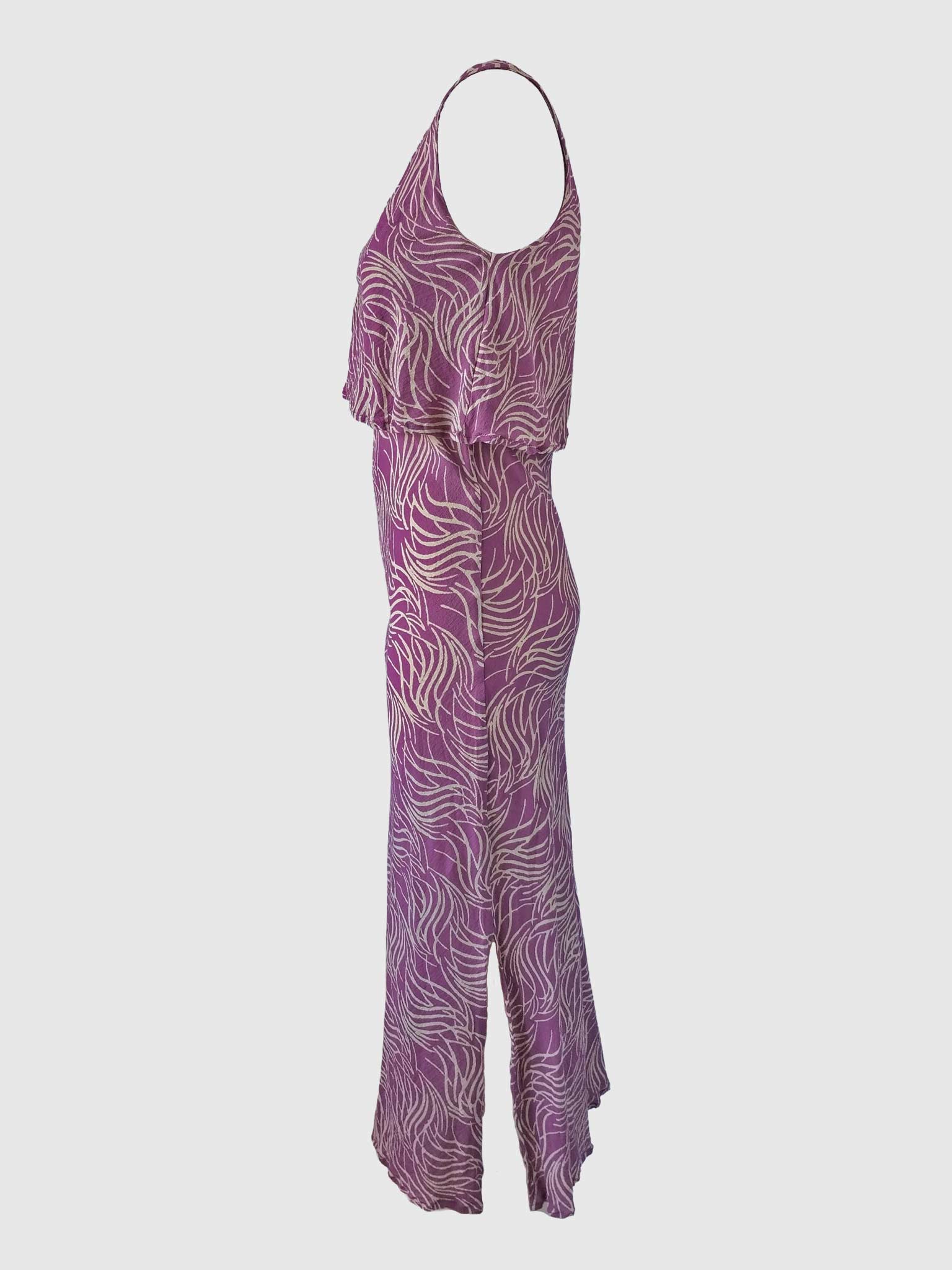 LONG DRESS TWINS BATIK FLAMES CYCLAMEN