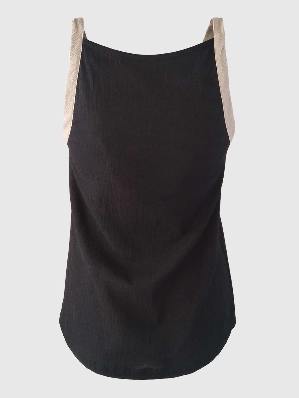 TOP SINGLET BLACK/STONE
