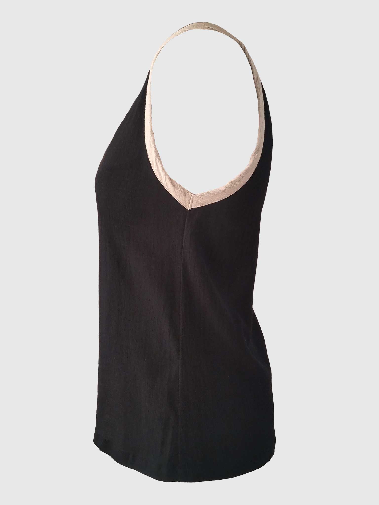 TOP SINGLET BLACK/STONE