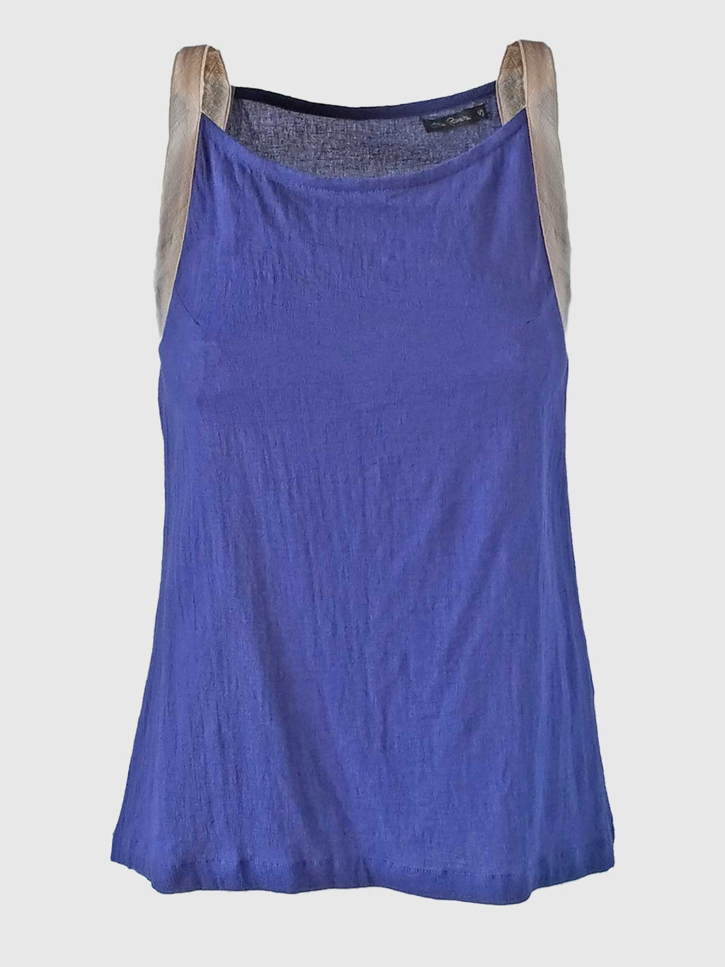 TOP SINGLET DEEP VIOLET/APRICOT