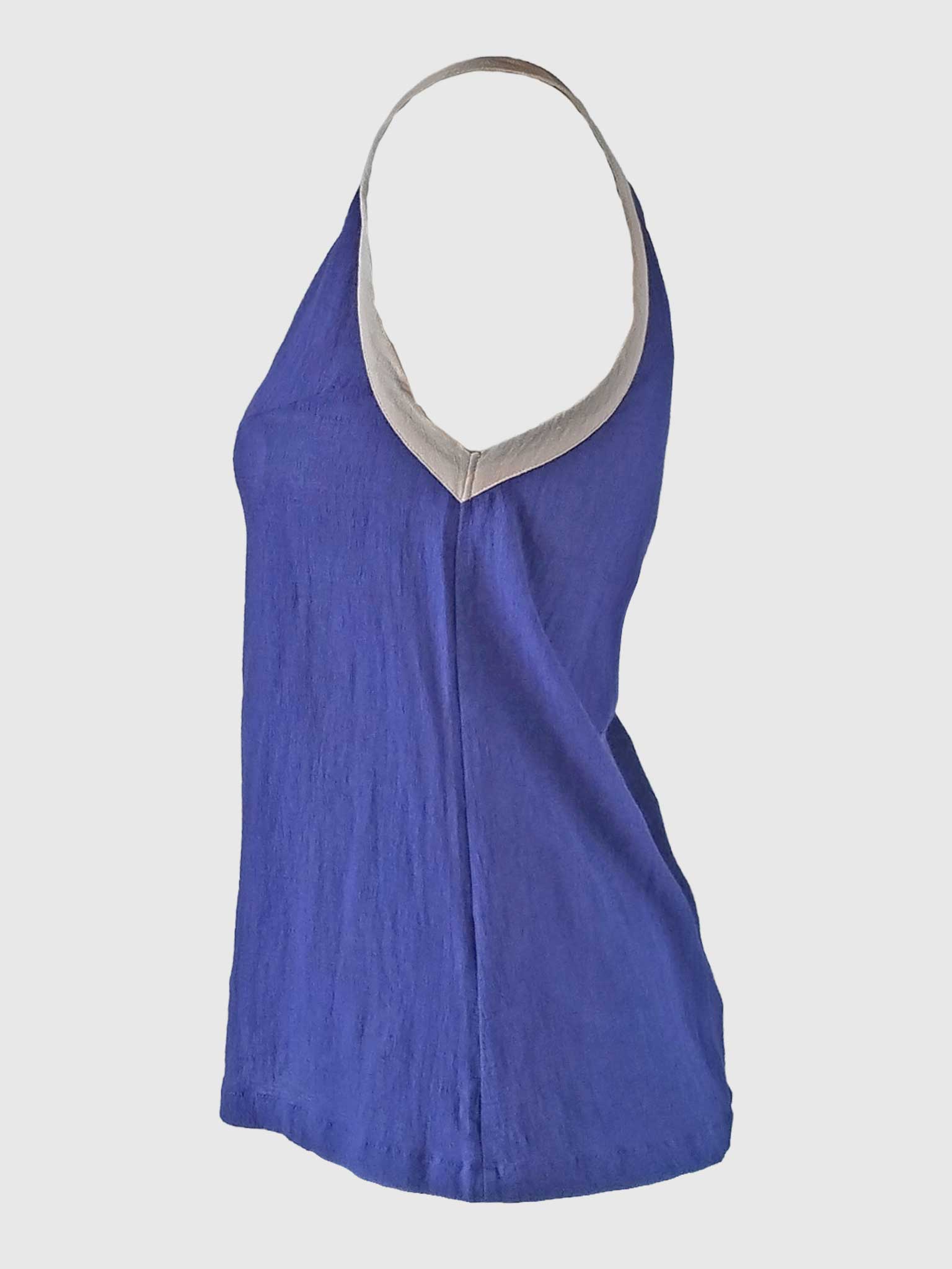 TOP SINGLET DEEP VIOLET/APRICOT