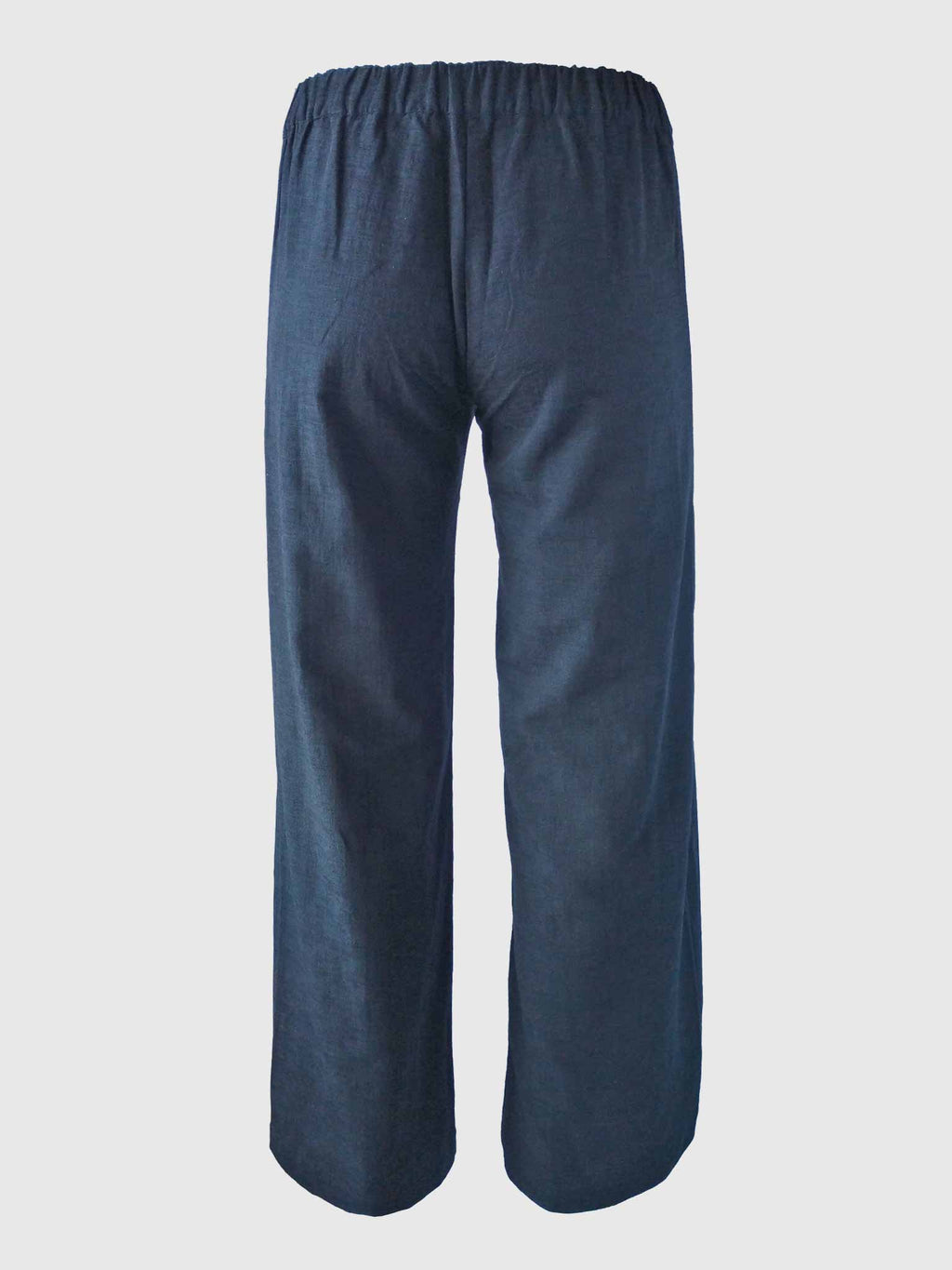 LONG PANTS BUTTONS SLUB BLACK