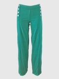 LONG PANTS BUTTONS SLUB CARIBE GREEN