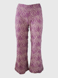 LONG PANTS TROMPETTE SLUB BATIK FLAMES CYCLAMEN