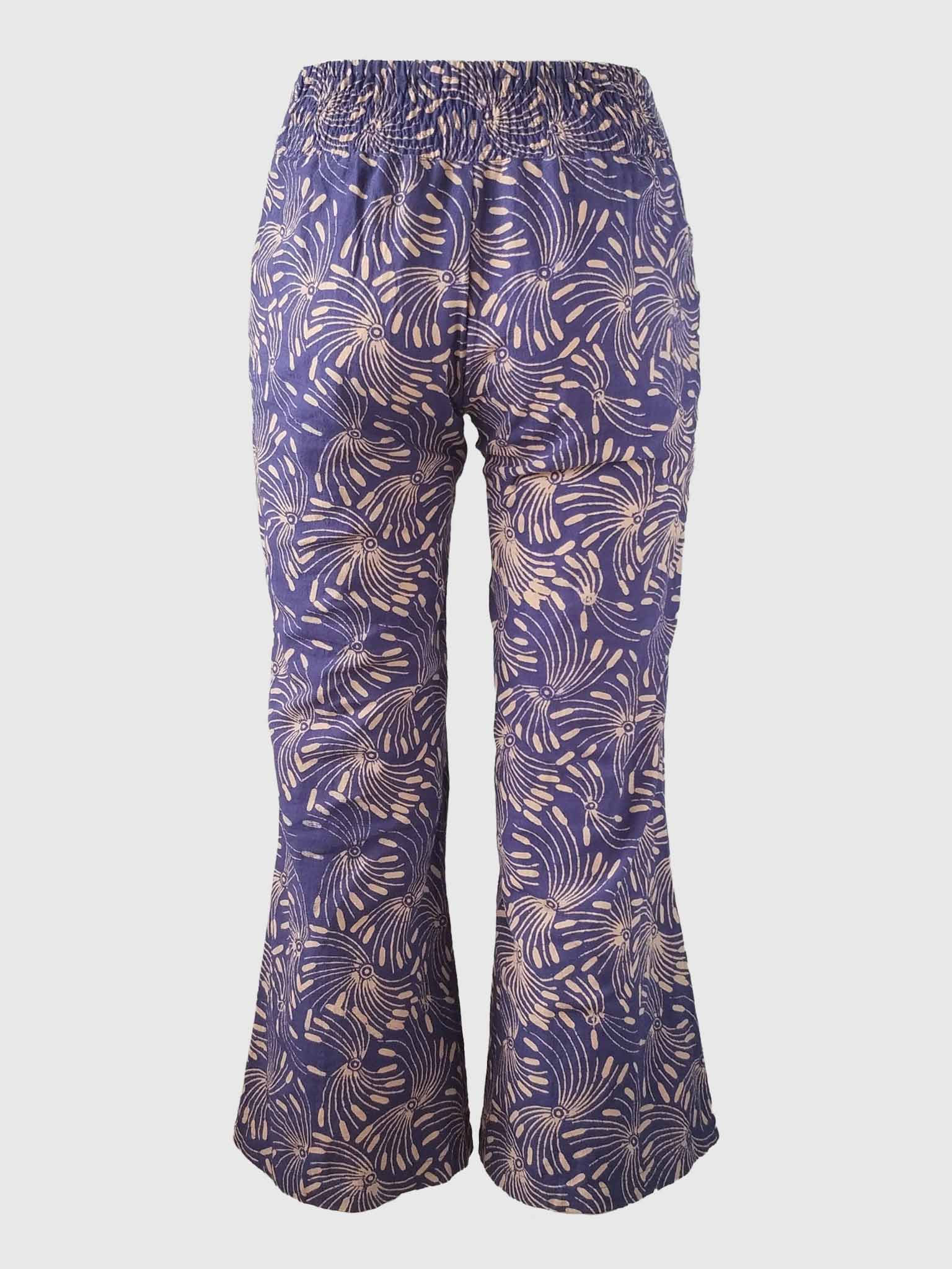 LONG PANTS TROMPETTE SLUB BATIK JUNCO DEEP VIOLET