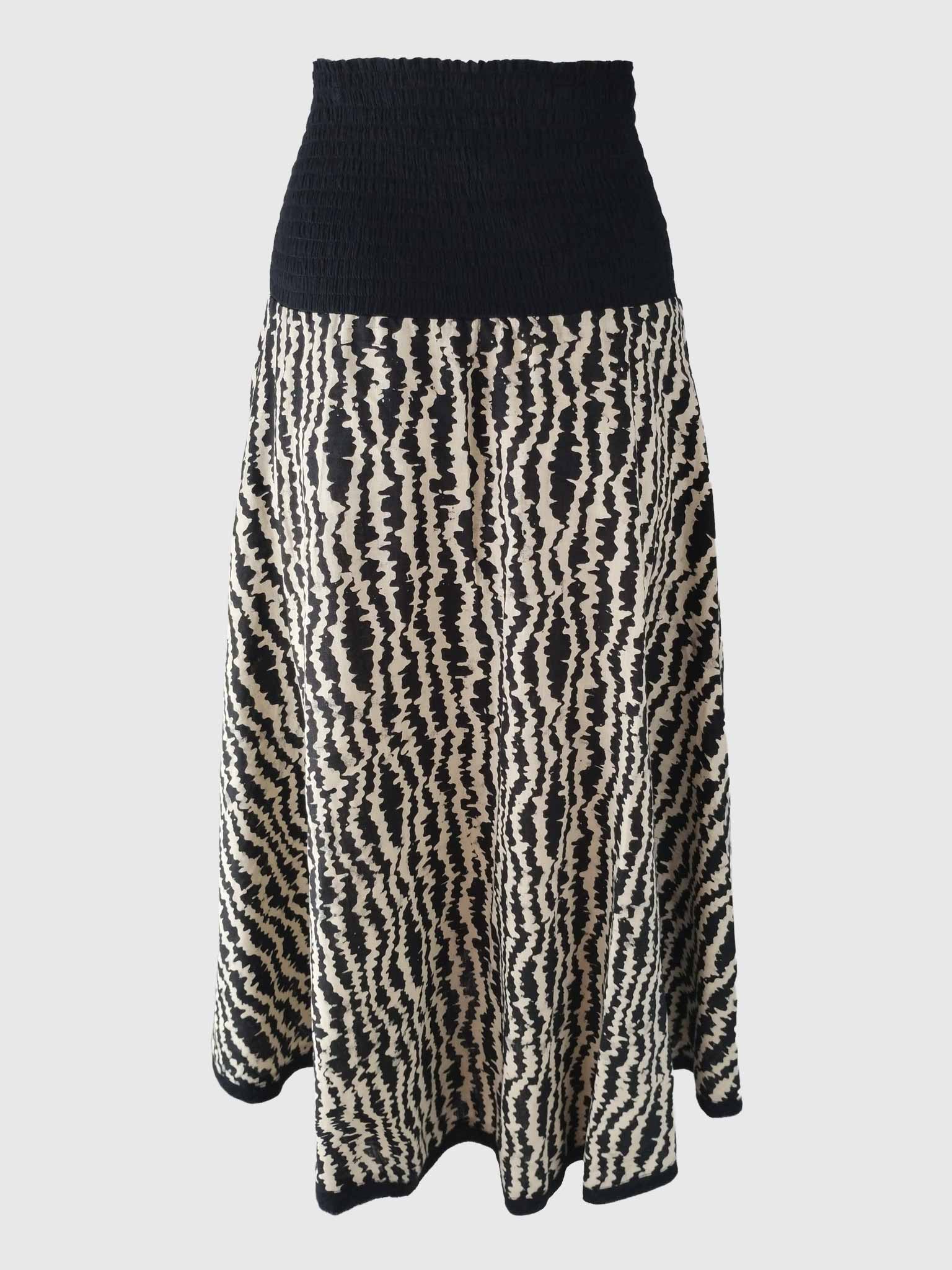 SKIRT/DRESS PEACOCK LINEN BATIK FLASH BLACK