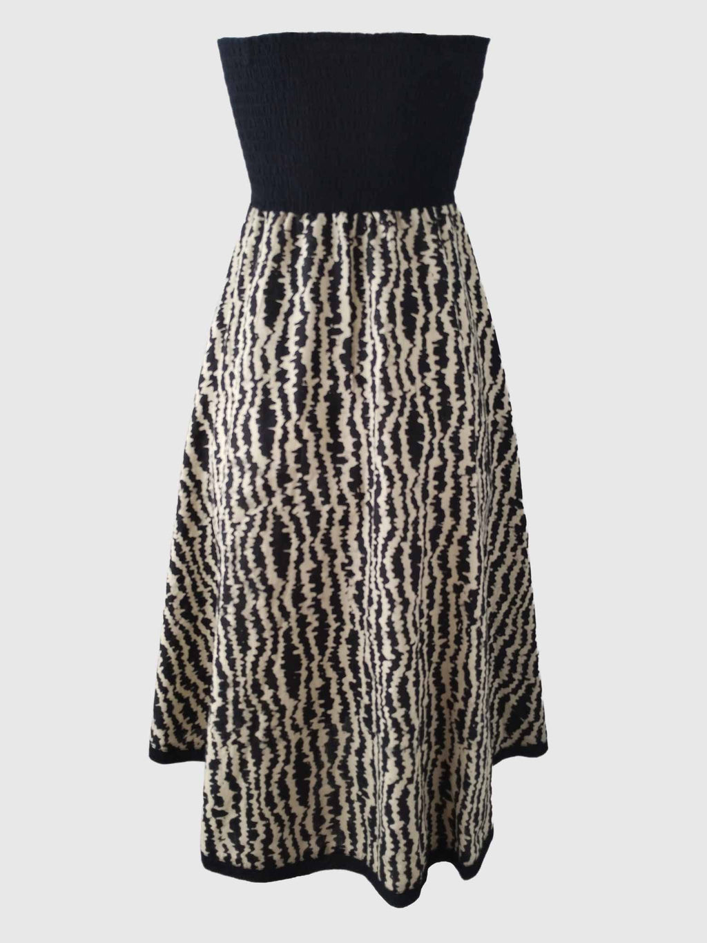 SKIRT/DRESS PEACOCK LINEN BATIK FLASH BLACK