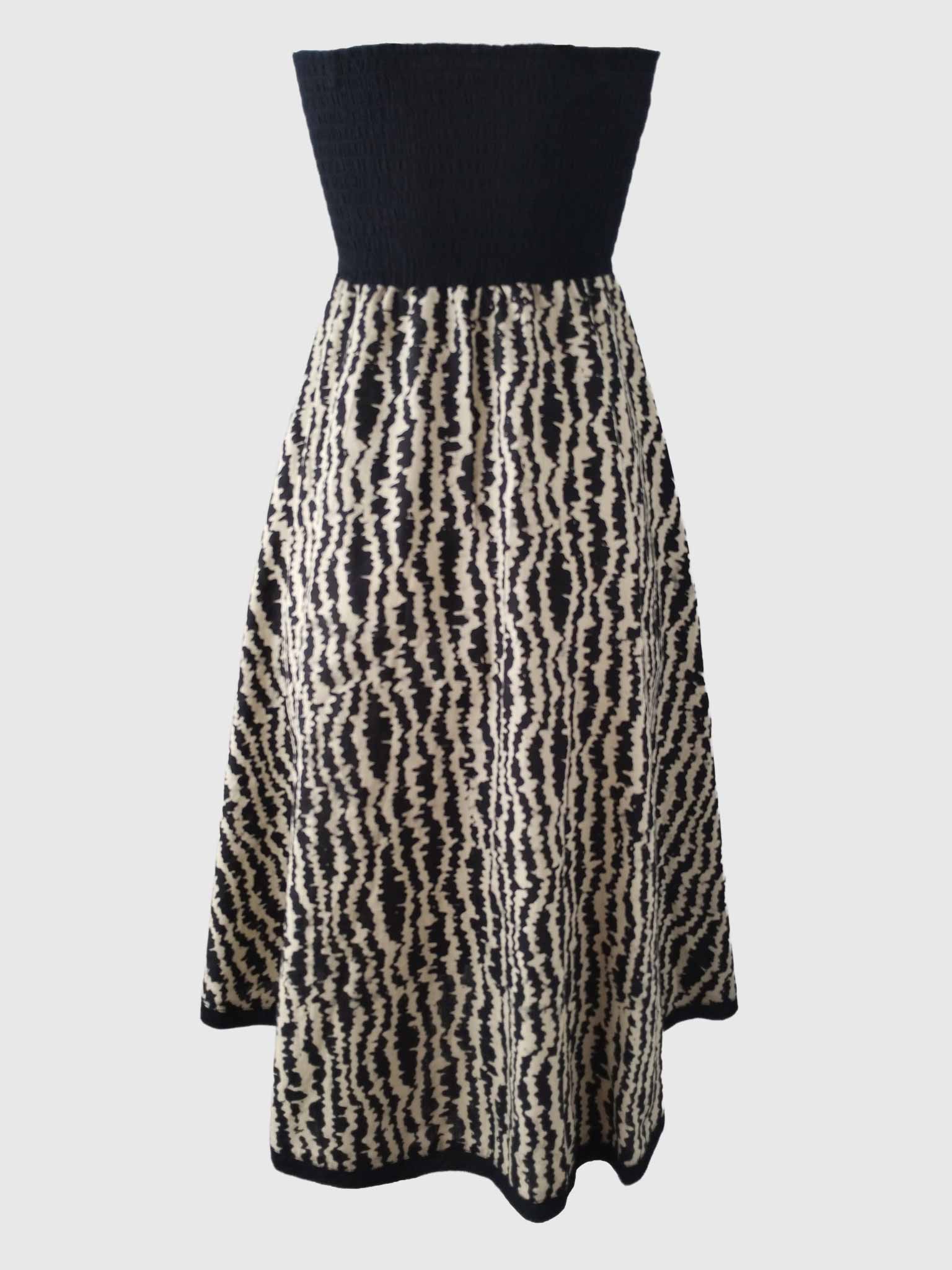 SKIRT/DRESS PEACOCK LINEN BATIK FLASH BLACK