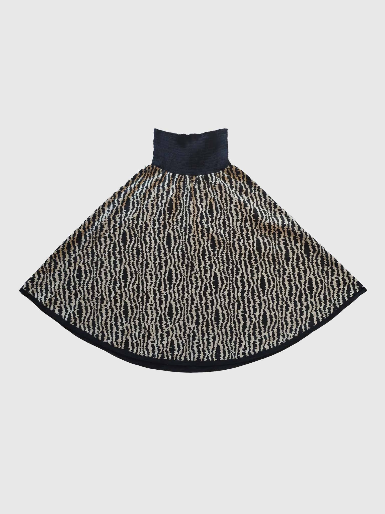 SKIRT/DRESS PEACOCK LINEN BATIK FLASH BLACK