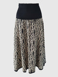 SKIRT/DRESS PEACOCK LINEN BATIK FLASH BLACK