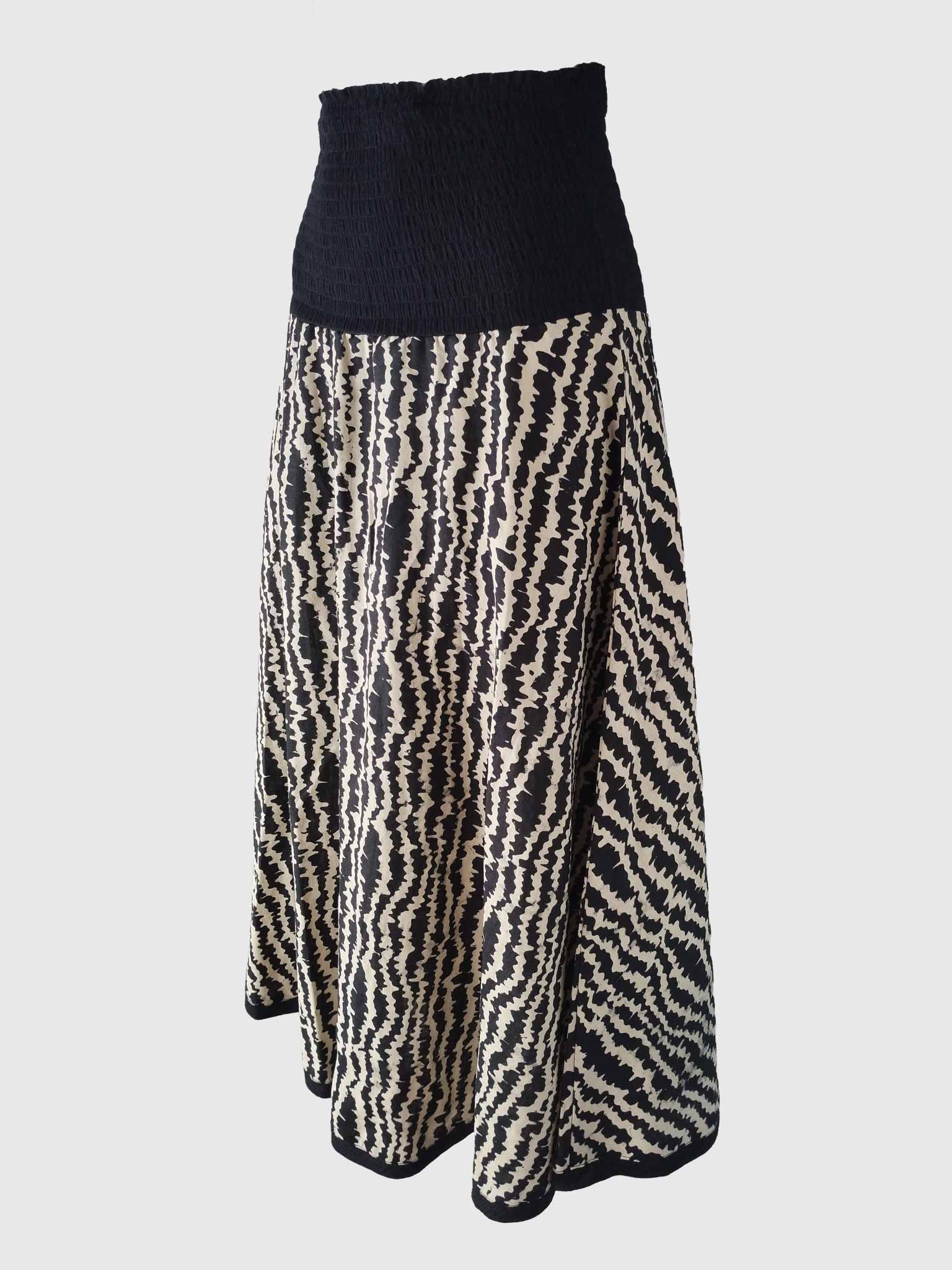 SKIRT/DRESS PEACOCK LINEN BATIK FLASH BLACK