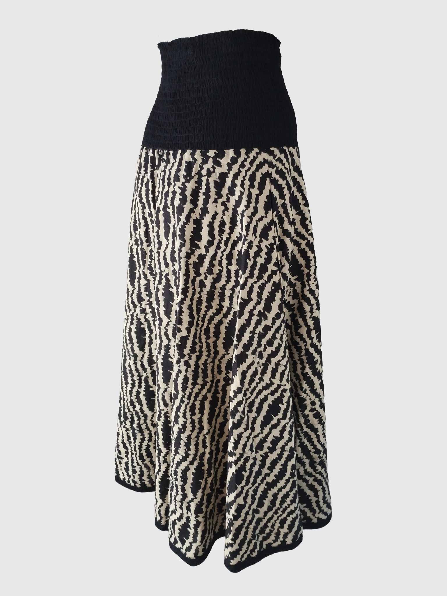 SKIRT/DRESS PEACOCK LINEN BATIK FLASH BLACK
