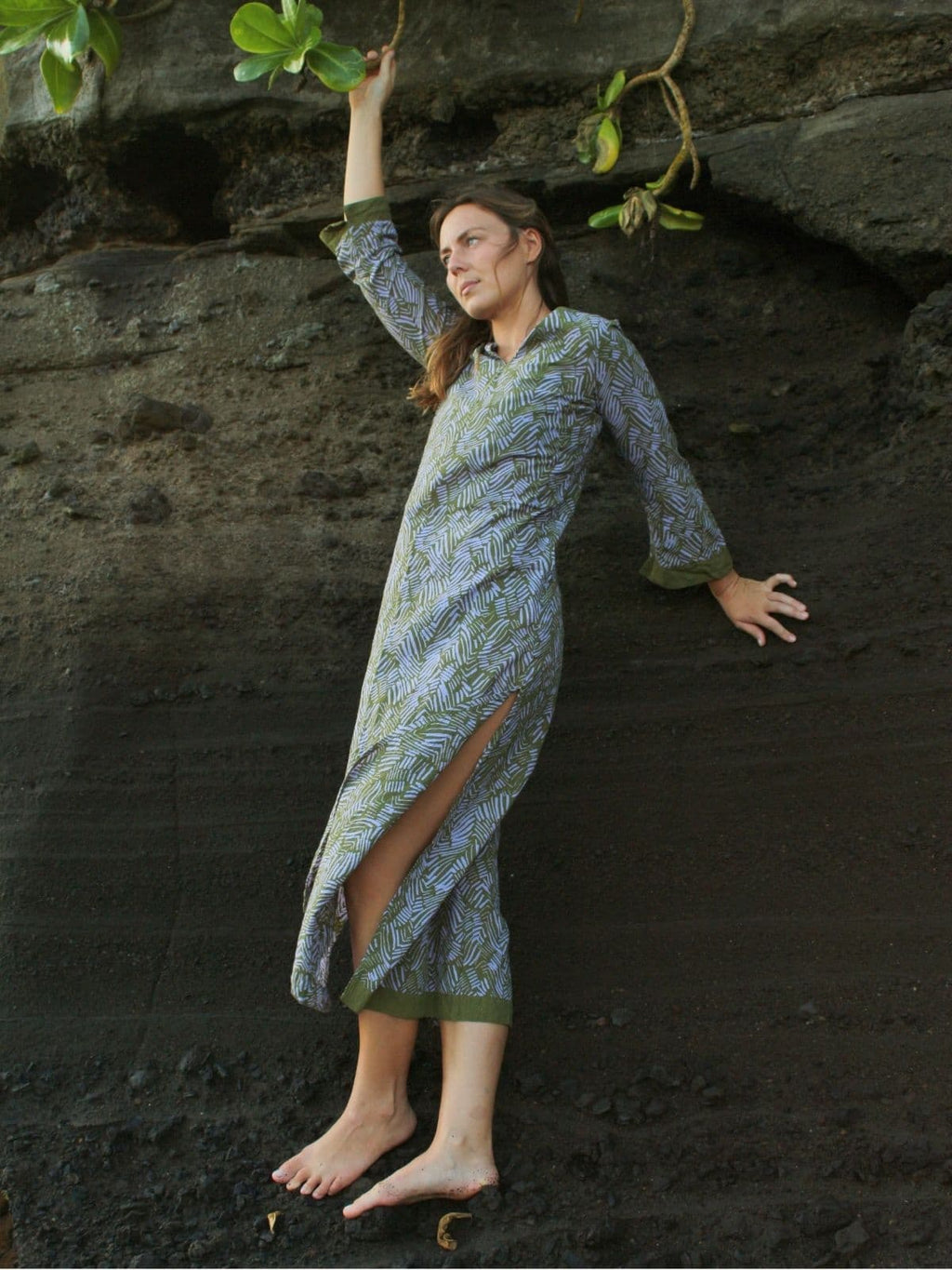 LONG DRESS KAFT BATIK DIAMONDS ROSE