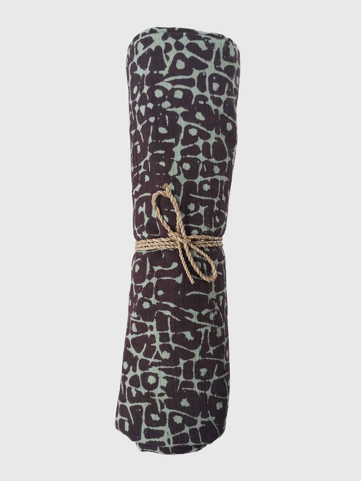 PAREO COTTON CRINKLE BATIK ABSTRACT BROWN