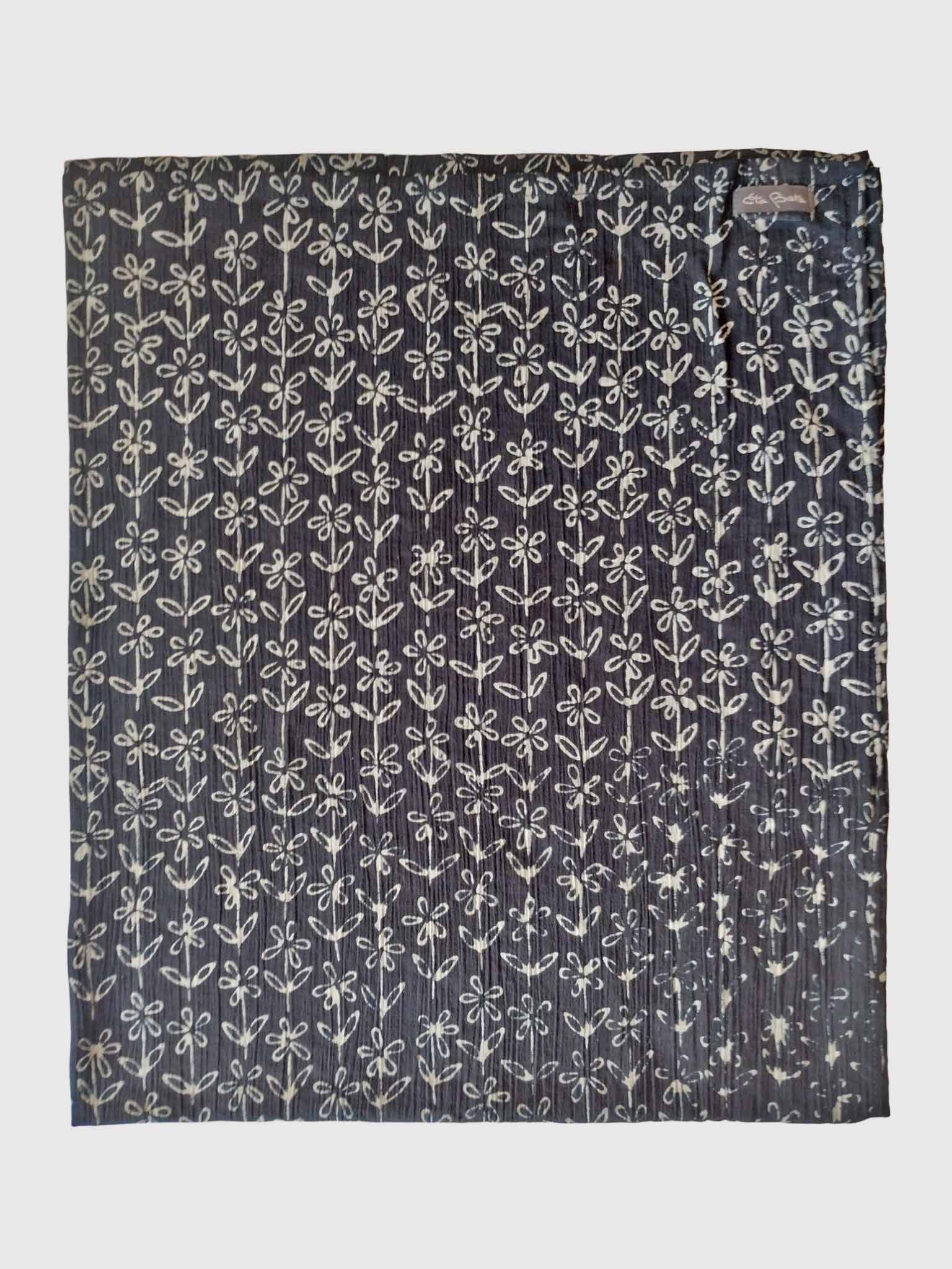 PAREO COTTON CRINKLE BATIK DAISY BLACK