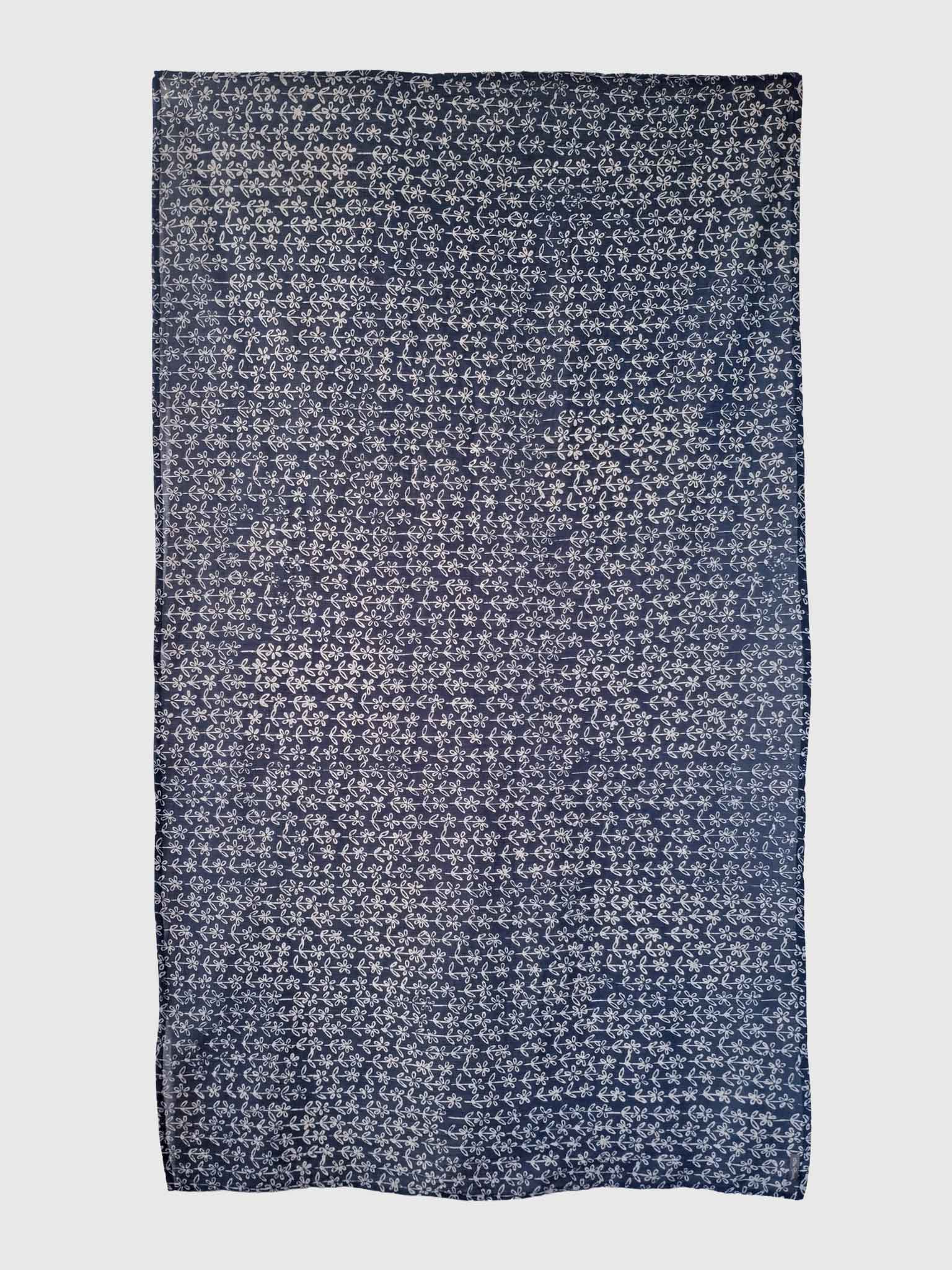 PAREO COTTON CRINKLE BATIK DAISY NAVY