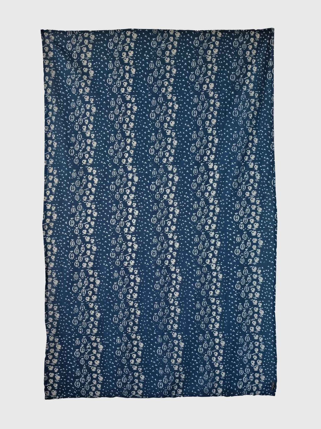 PAREO COTTON CRINKLE BATIK FISHES NAVY