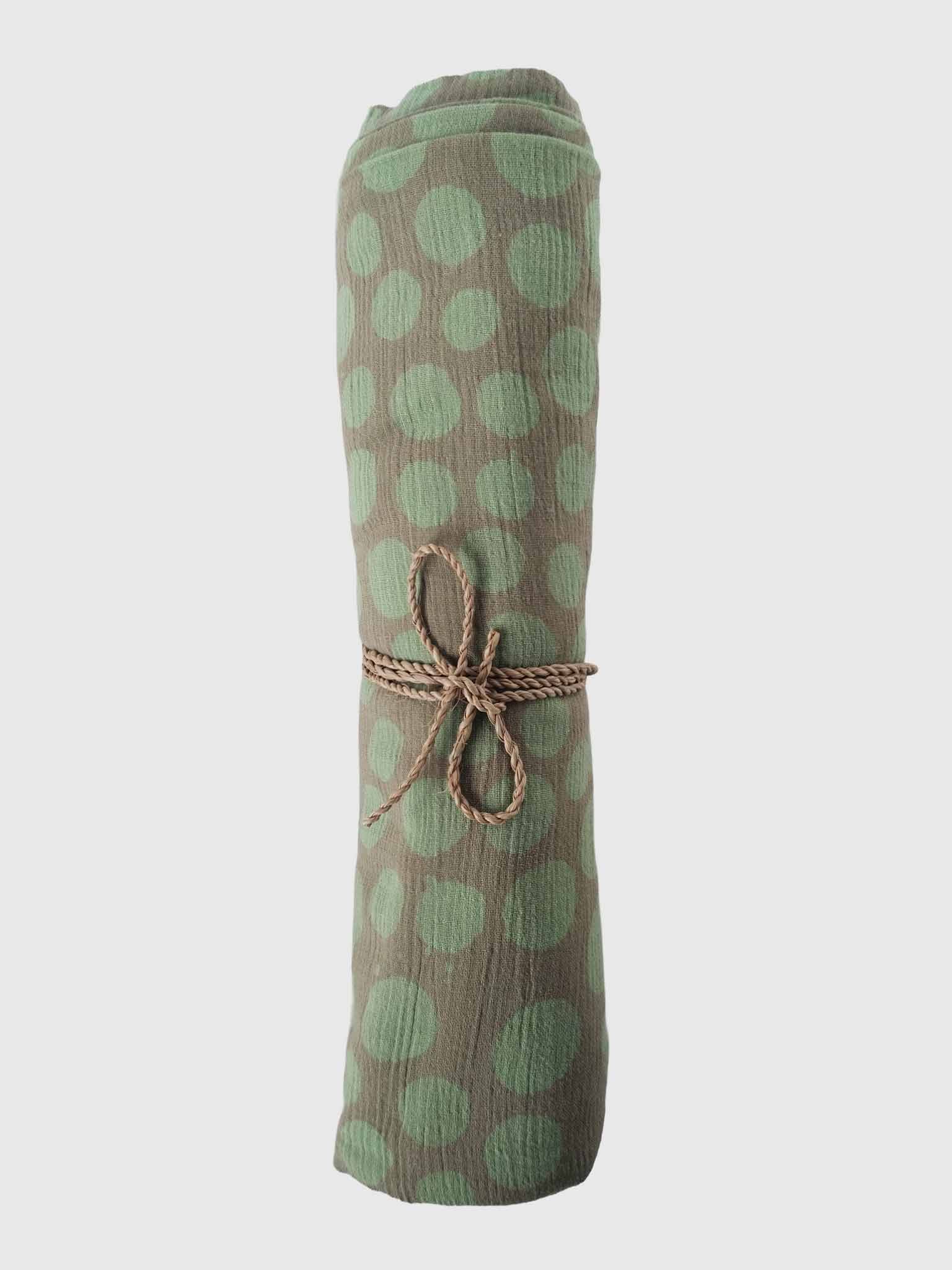 PAREO COTTON CRINKLE BATIK POIS MUD/AVOCADO