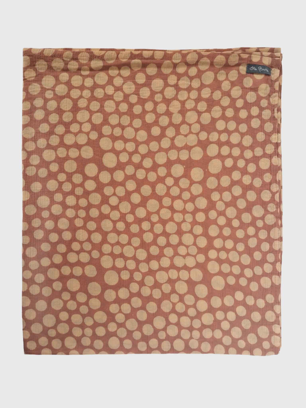 PAREO COTTON CRINKLE BATIK POIS TERRACOTTA/APRICOT