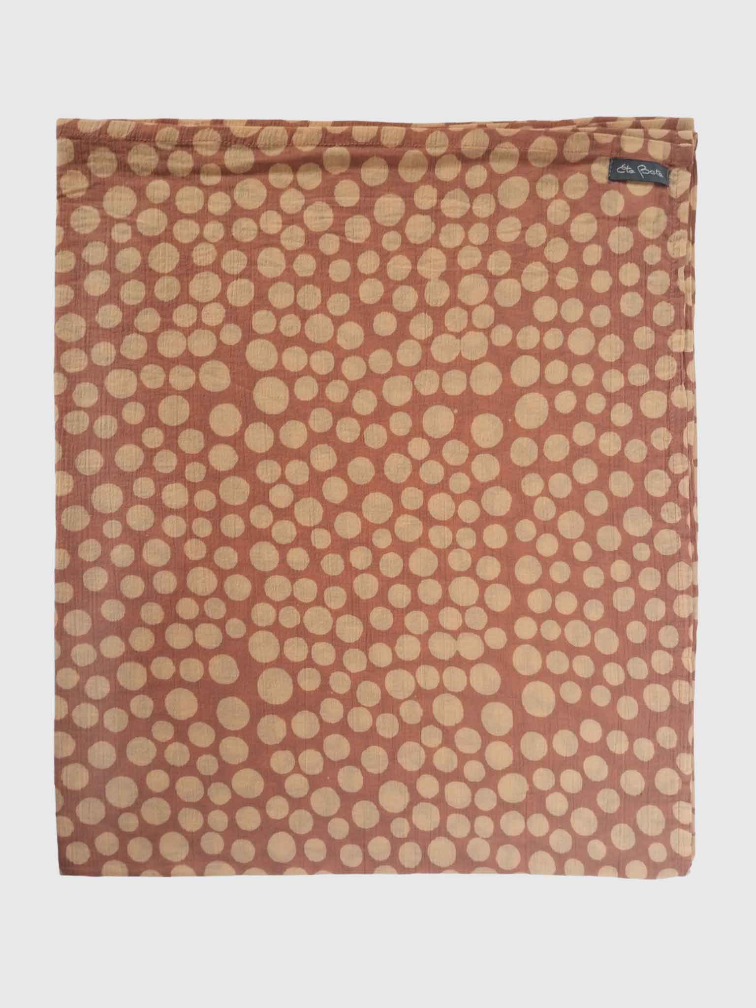 PAREO COTTON CRINKLE BATIK POIS TERRACOTTA/APRICOT