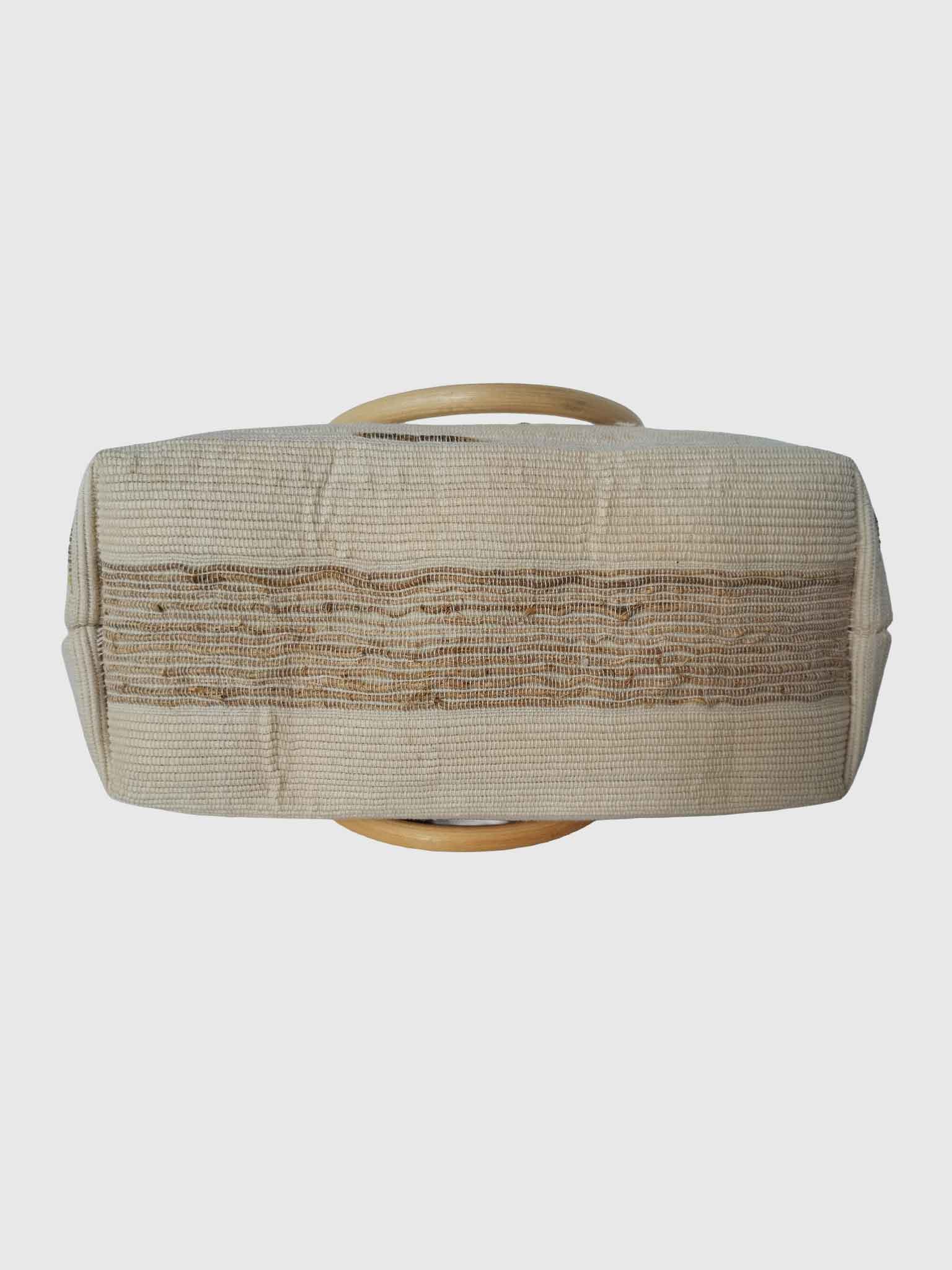 BAG TRAPEZIO SMALL NATURAL/CREAM STRIPE