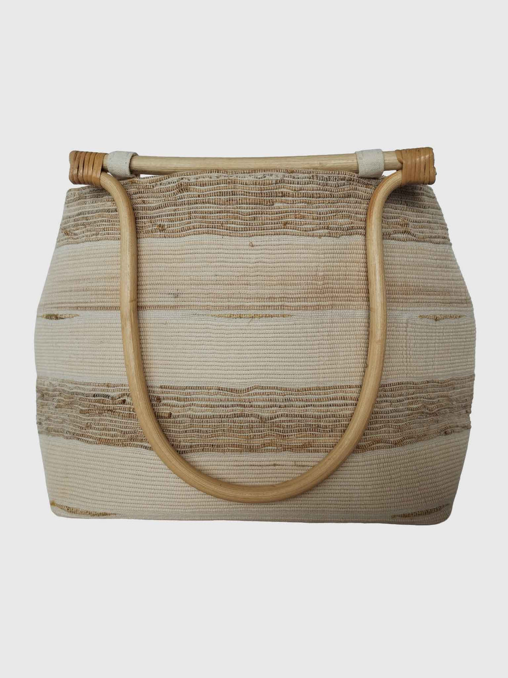 BAG TRAPEZIO SMALL NATURAL/CREAM STRIPE